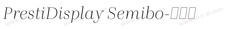 PrestiDisplay Semibo字体转换